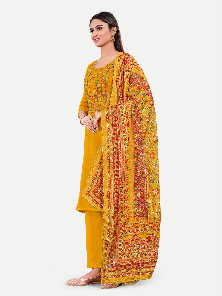 Upada Silk Salwar Kameez | Sophisticated Embroidery for Traditional Ethnic Wear