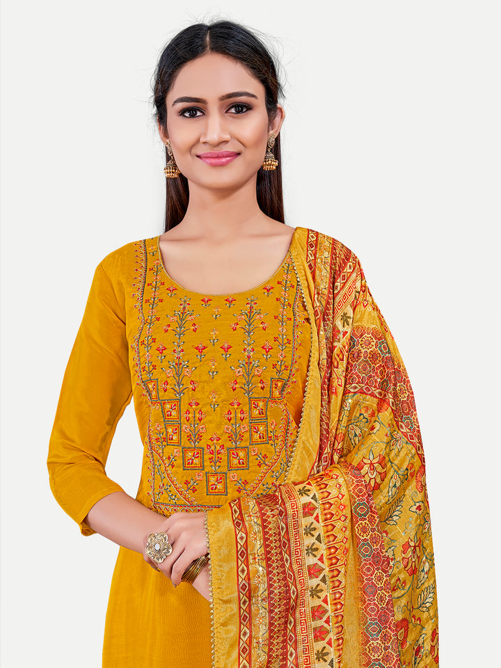 Upada Silk Salwar Kameez | Sophisticated Embroidery for Traditional Ethnic Wear