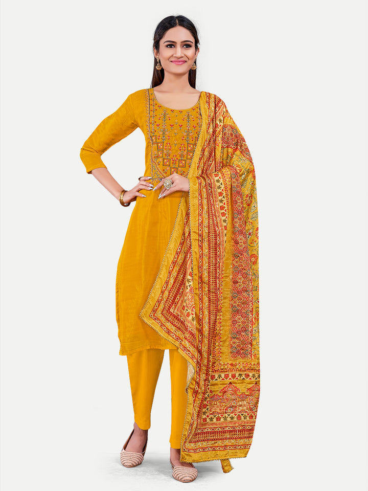 Upada Silk Salwar Kameez | Sophisticated Embroidery for Traditional Ethnic Wear