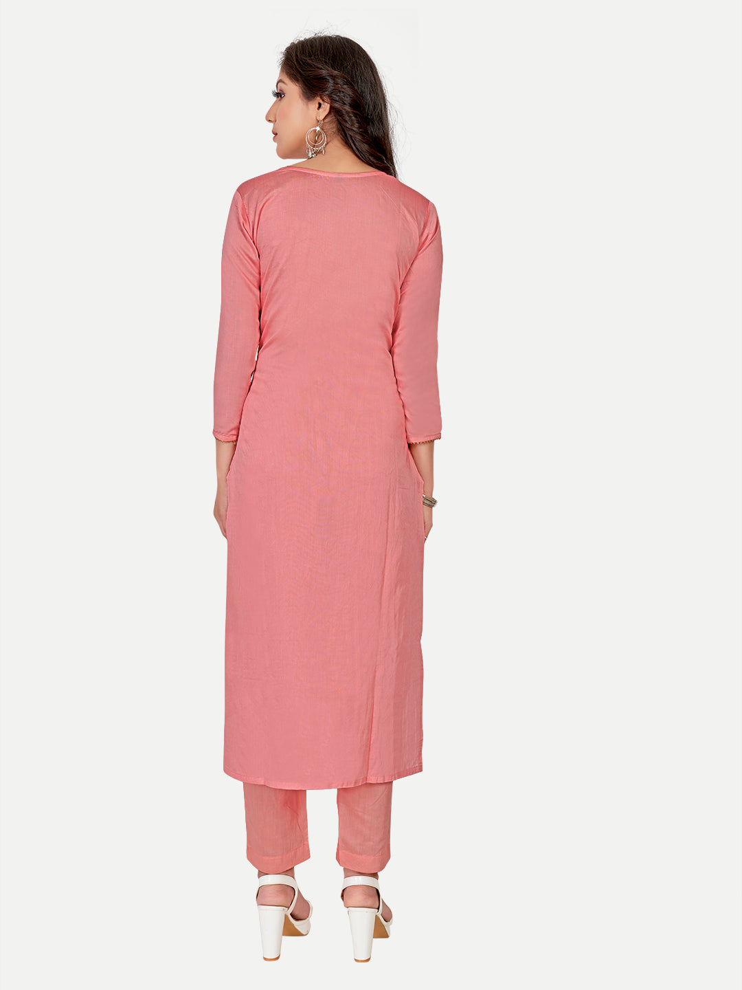 Indian Pink Kurti with Foil Work | Party Wear Kurti | Elegant Festival Outfit