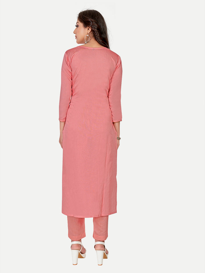 Indian Pink Kurti with Foil Work | Party Wear Kurti | Elegant Festival Outfit