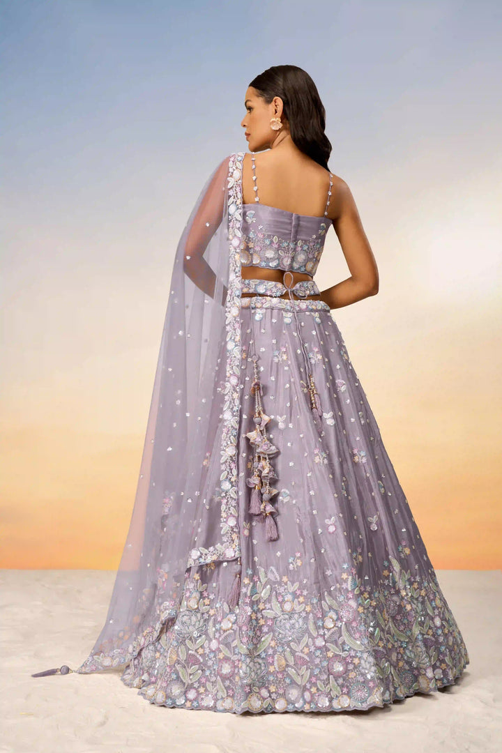 Stunning Partywear Chiffon Lehenga | Heavy Designer Choli with Net Dupatta
