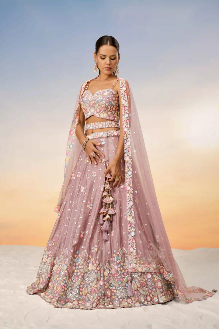 Stunning Partywear Chiffon Lehenga | Heavy Designer Choli with Net Dupatta