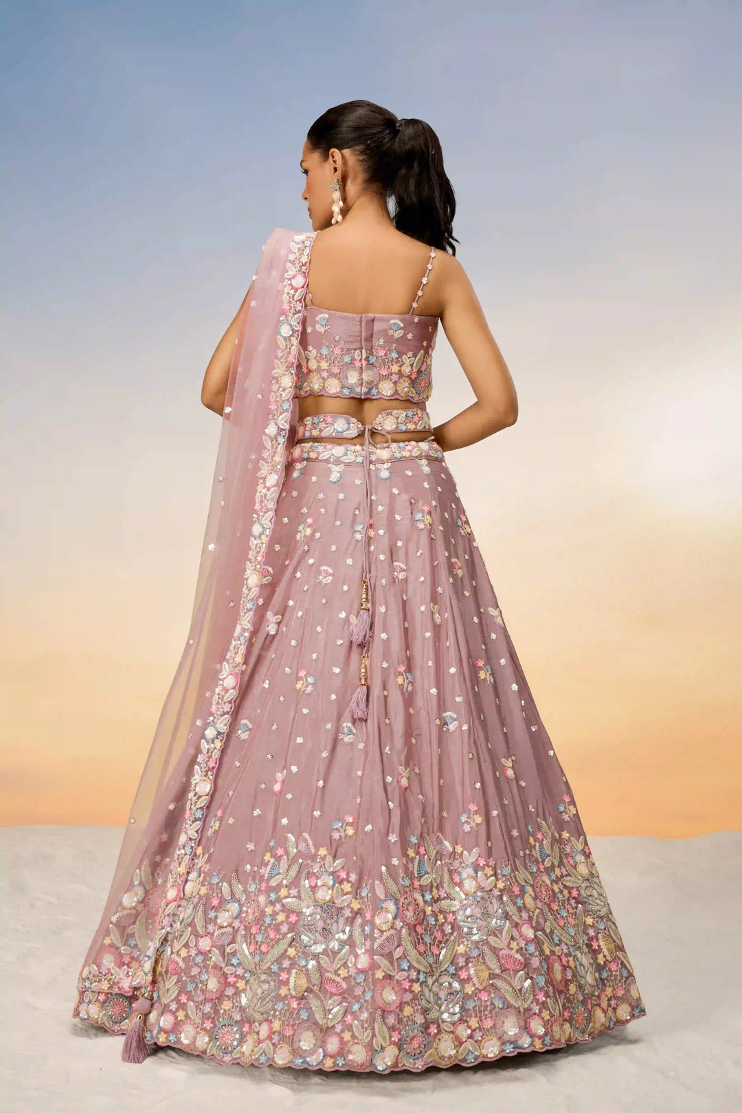 Stunning Partywear Chiffon Lehenga | Heavy Designer Choli with Net Dupatta