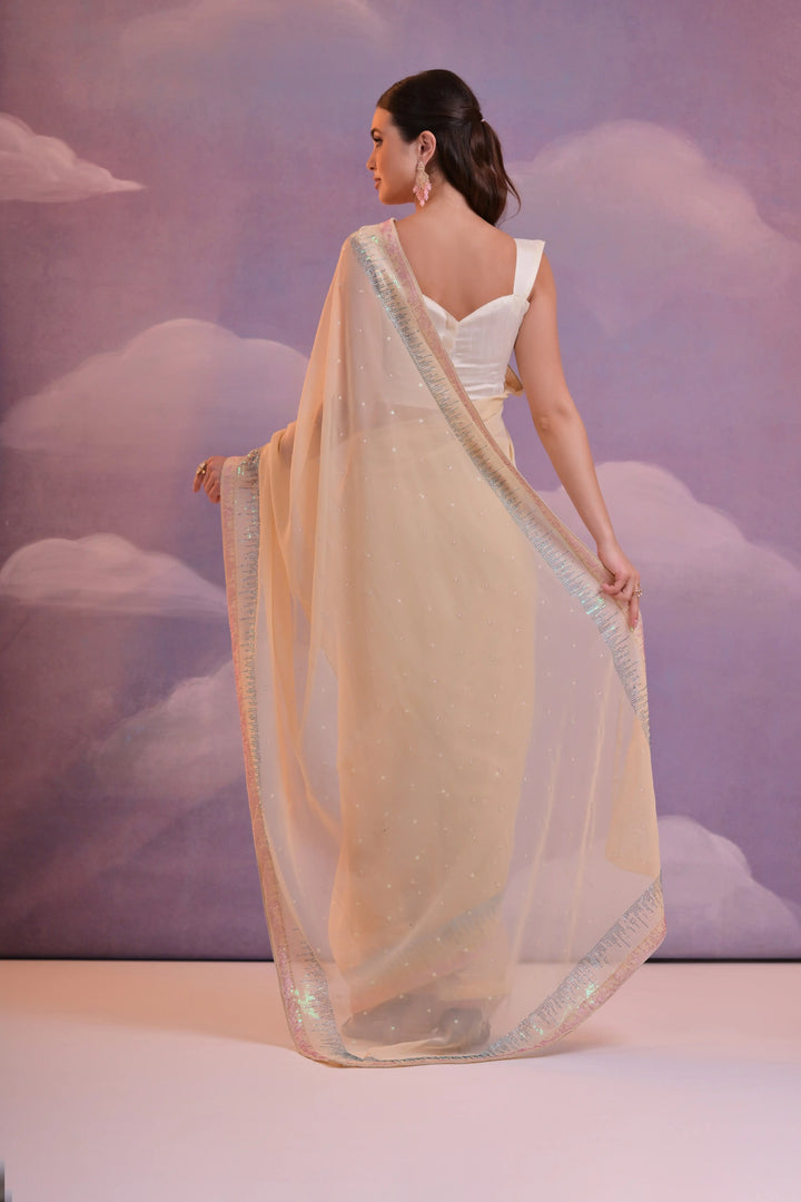 Designer Georgette Saree with Sequins & Embroidery | Perfect for Weddings & Parties