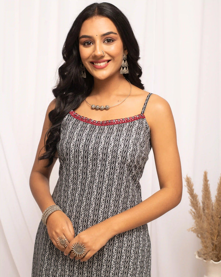 Grey Designer Cotton Kurti | Versatile Style for All Occasions