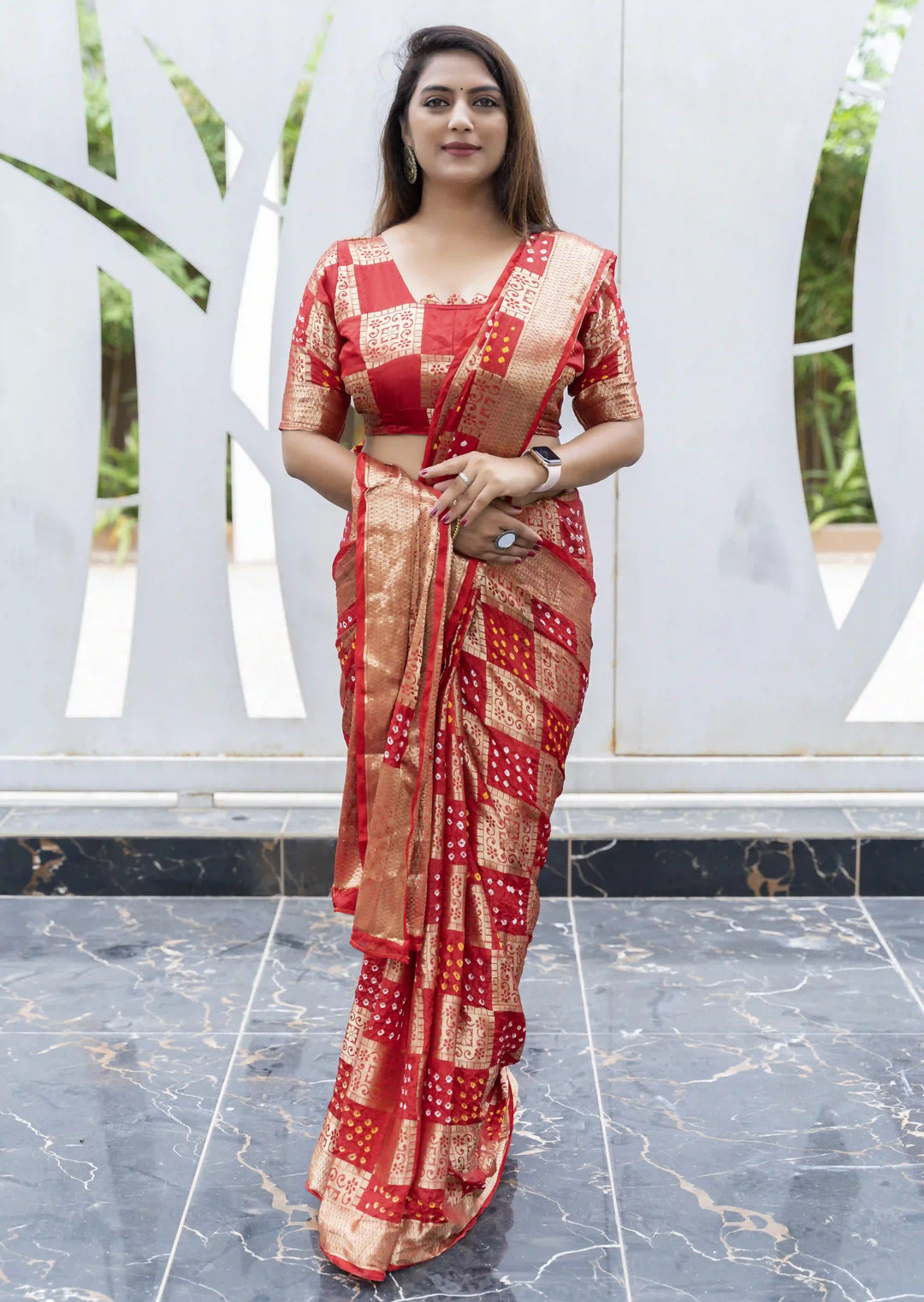 Designer Bandhej Silk Saree | Elegant for Weddings & Special Events