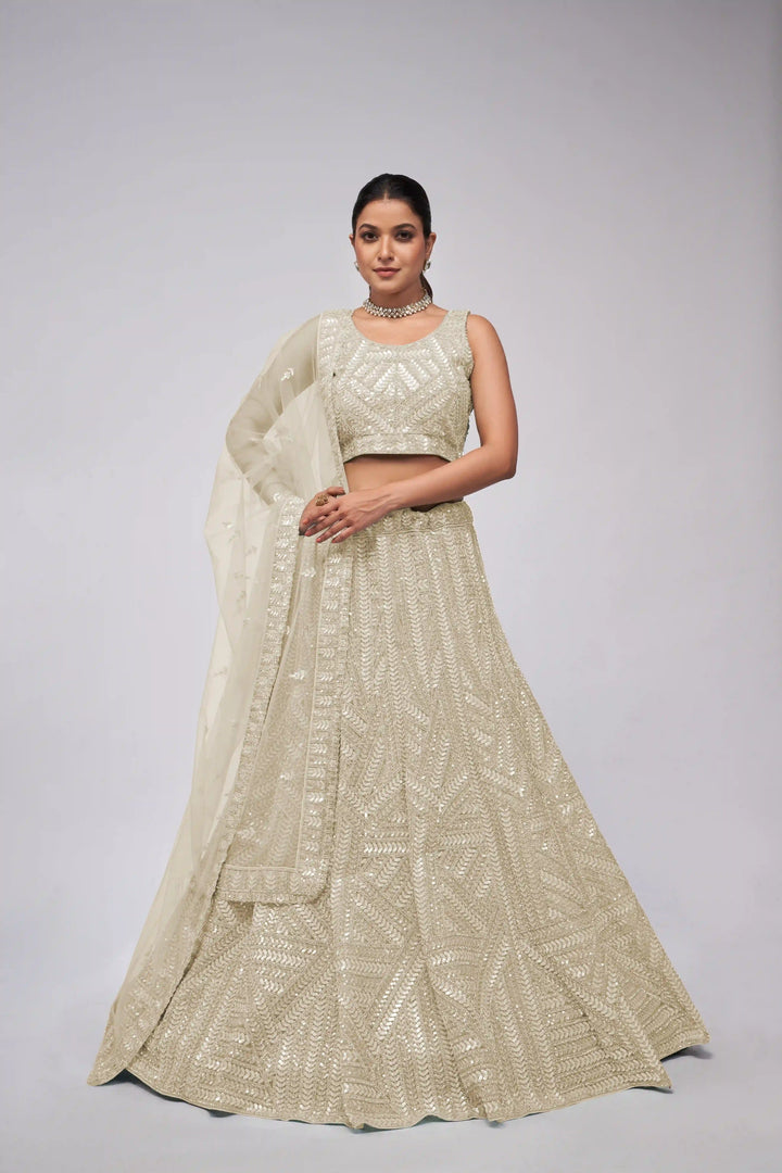 Designer Soft-Net Lehenga with Sequins & Stone Work | Perfect for Weddings & Events