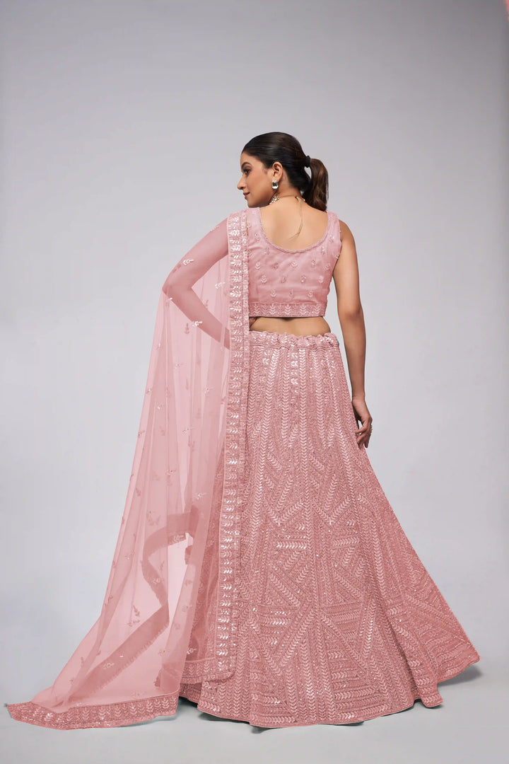 Designer Soft-Net Lehenga with Sequins & Stone Work | Perfect for Weddings & Events