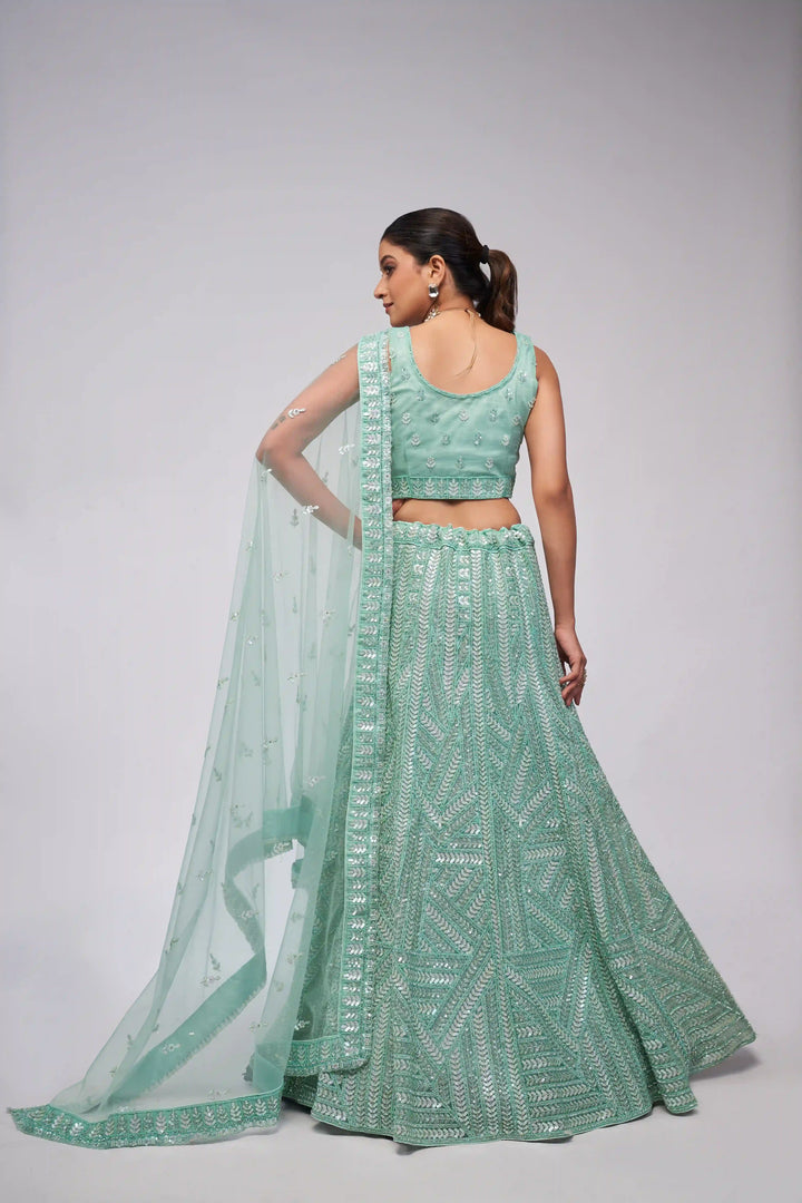 Designer Soft-Net Lehenga with Sequins & Stone Work | Perfect for Weddings & Events