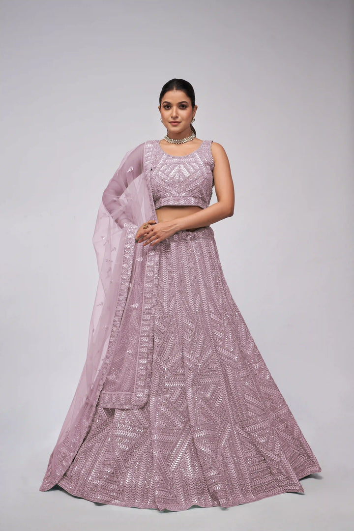 Designer Soft-Net Lehenga with Sequins & Stone Work | Perfect for Weddings & Events