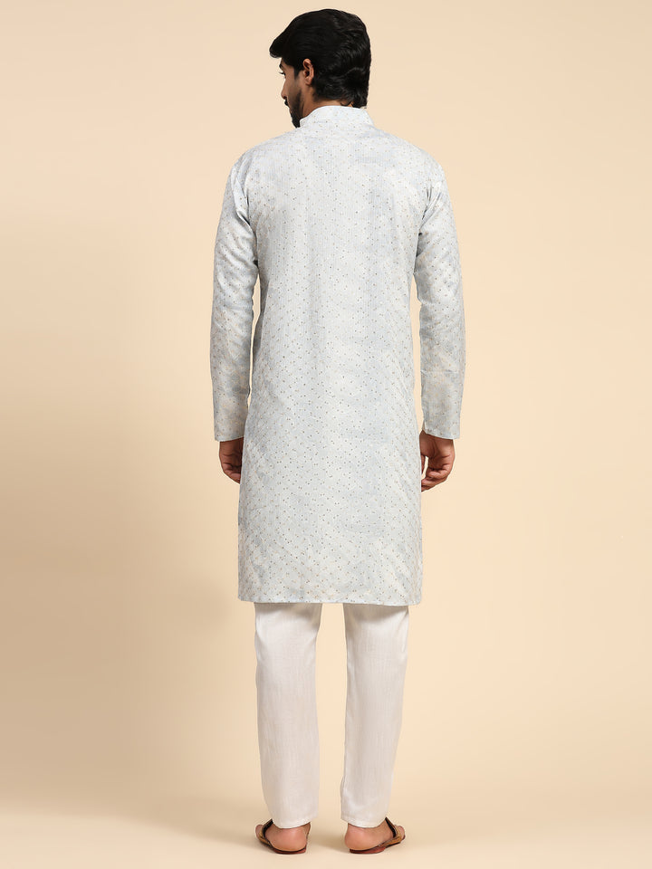 Designer Cotton Kurta | Stylish Digital Prints with Embroidery