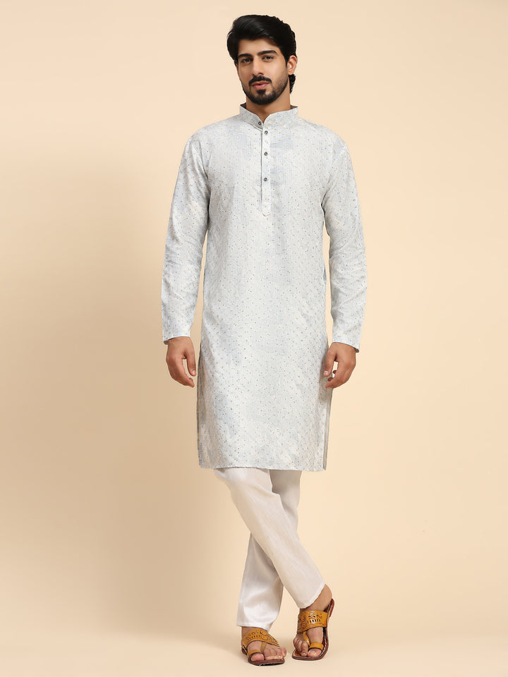 Designer Cotton Kurta | Stylish Digital Prints with Embroidery