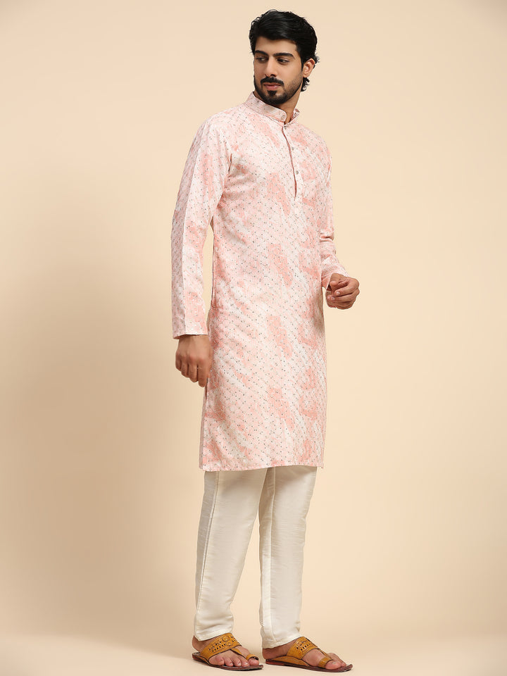 Designer Cotton Kurta | Stylish Digital Prints with Embroidery