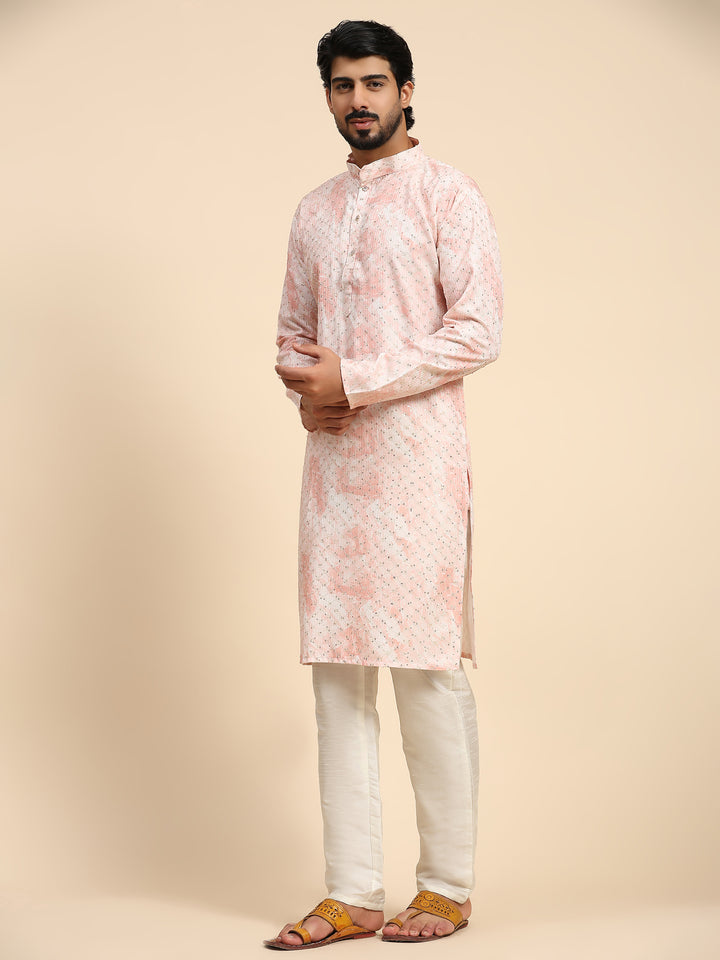 Designer Cotton Kurta | Stylish Digital Prints with Embroidery