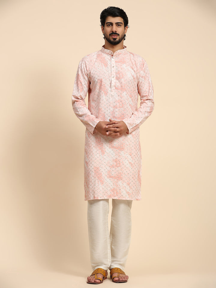 Designer Cotton Kurta | Stylish Digital Prints with Embroidery