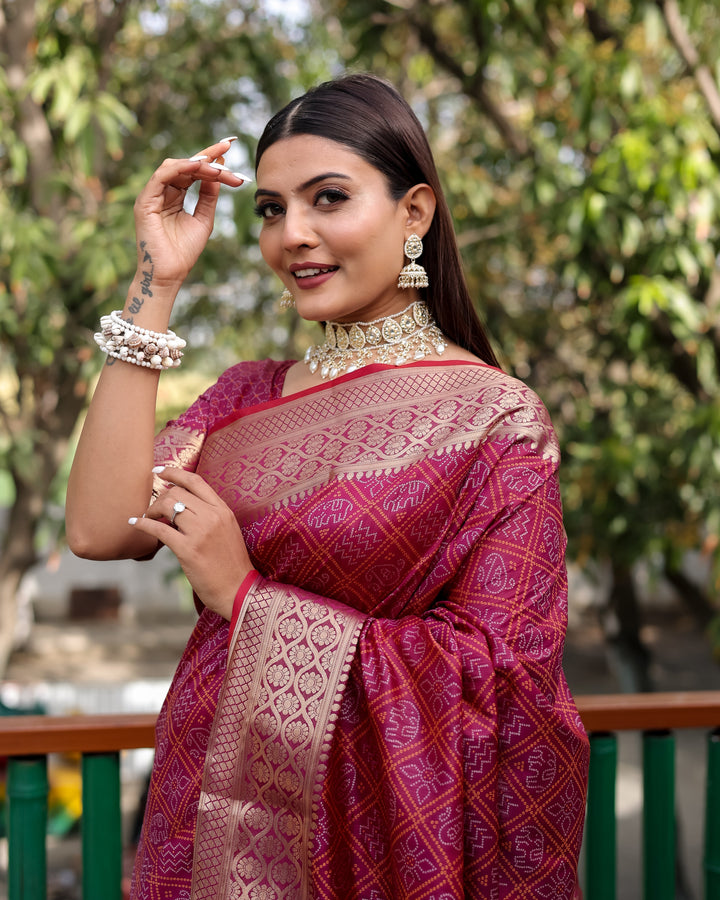 Handloom Silk Saree | Weaving Bandhej Patola Design for Special Events