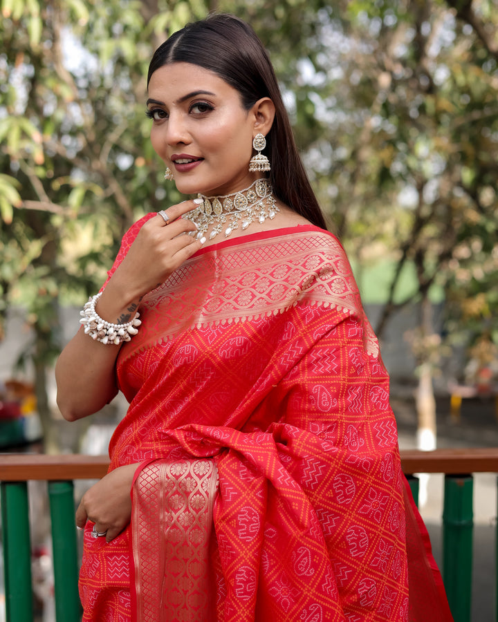 Handloom Silk Saree | Weaving Bandhej Patola Design for Special Events