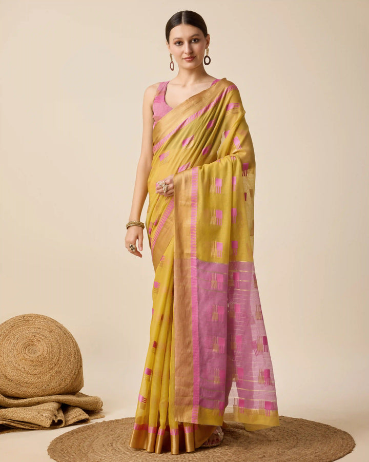 Beautiful Cotton Silk Saree with | Unmatched Beauty for Grand Occasions
