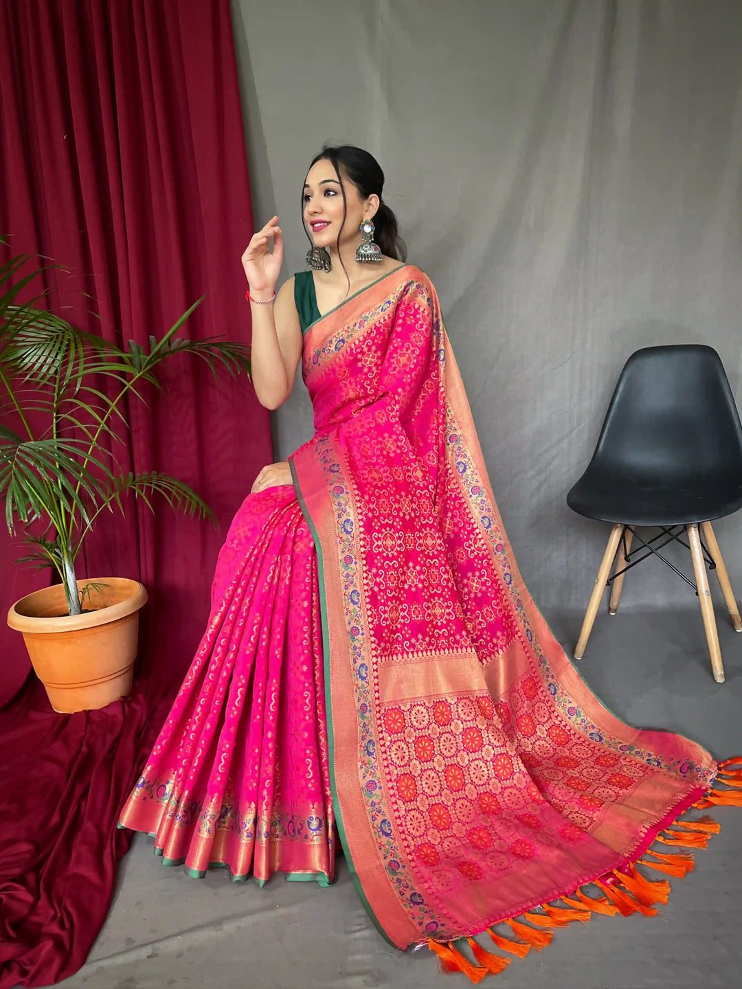 Patola Silk Saree | Designer Jacquard Weaving for Special Events
