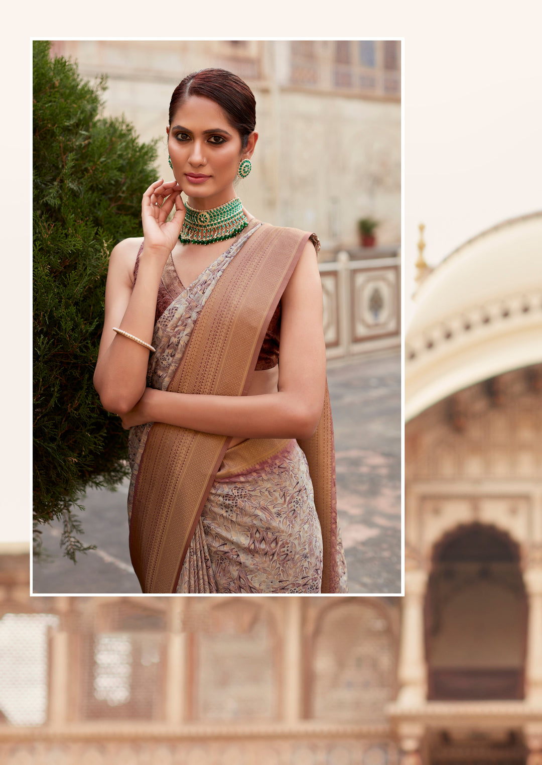 Tissue Silk Saree with Designer Weaving Border | Perfect for Weddings & Festive Events