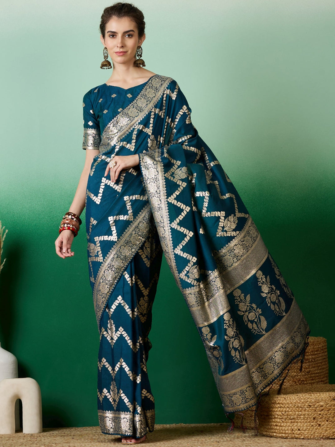 Elegant Designer Saree | Staple Dola Cotton | Perfect for Weddings & Festive Events