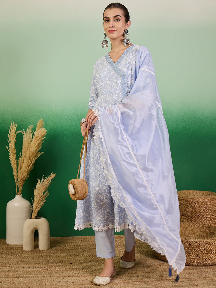 Cotton Salwar Kameez | Stunning Embroidery & Lace Detailing for Festive Wear