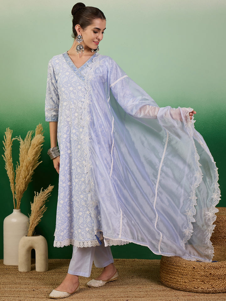 Cotton Salwar Kameez | Stunning Embroidery & Lace Detailing for Festive Wear
