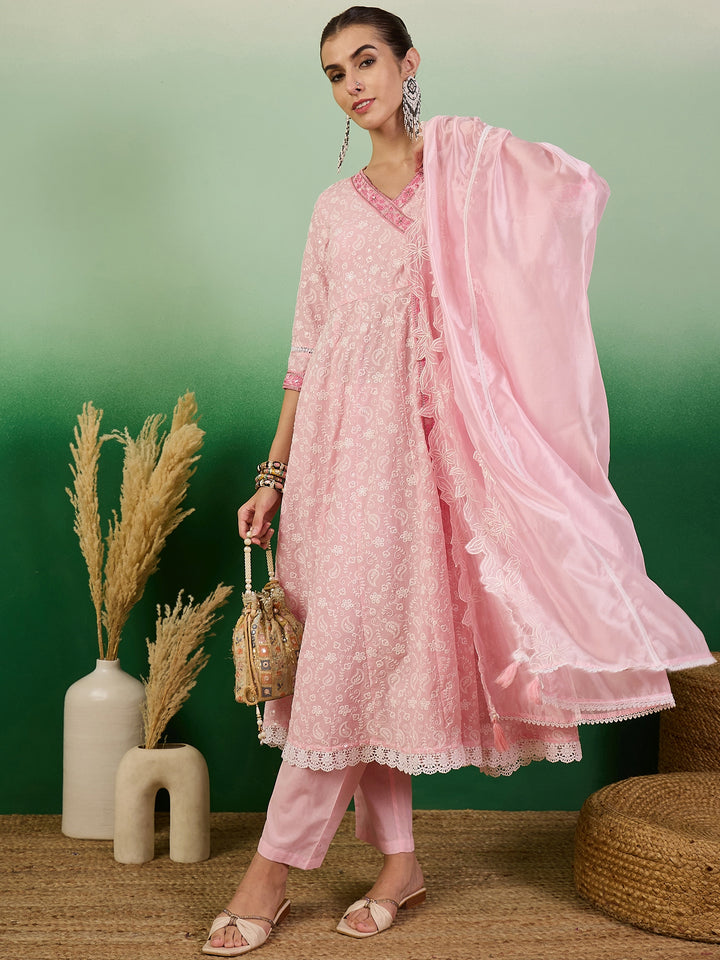 Cotton Salwar Kameez | Stunning Embroidery & Lace Detailing for Festive Wear