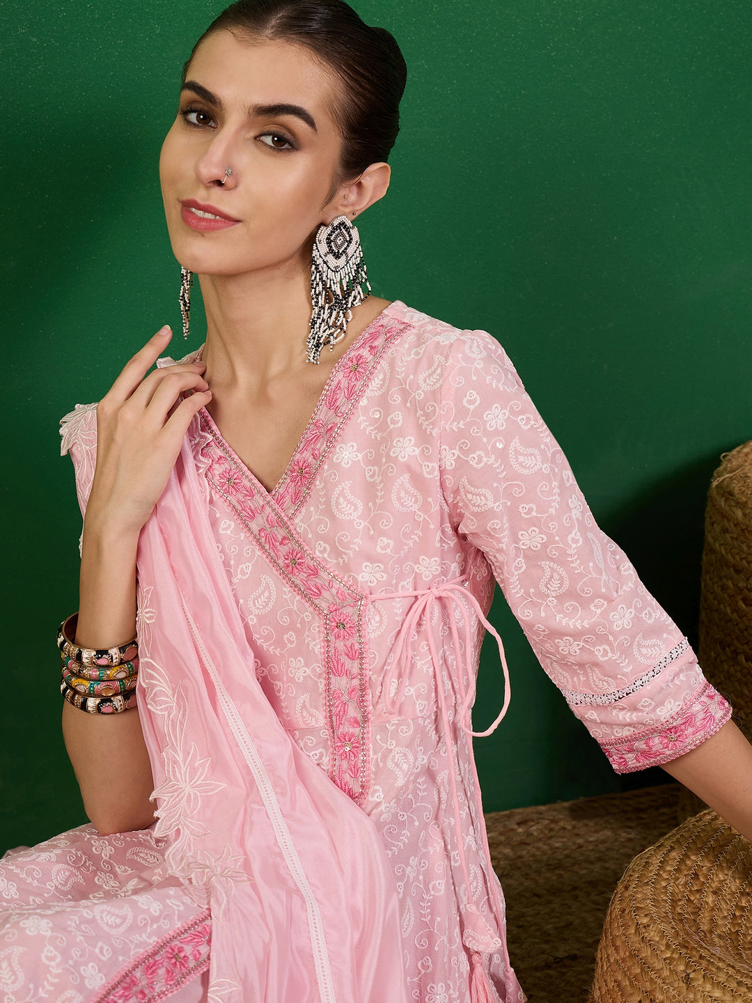 Cotton Salwar Kameez | Stunning Embroidery & Lace Detailing for Festive Wear