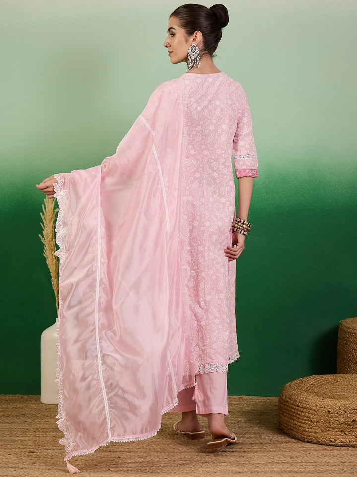 Cotton Salwar Kameez | Stunning Embroidery & Lace Detailing for Festive Wear