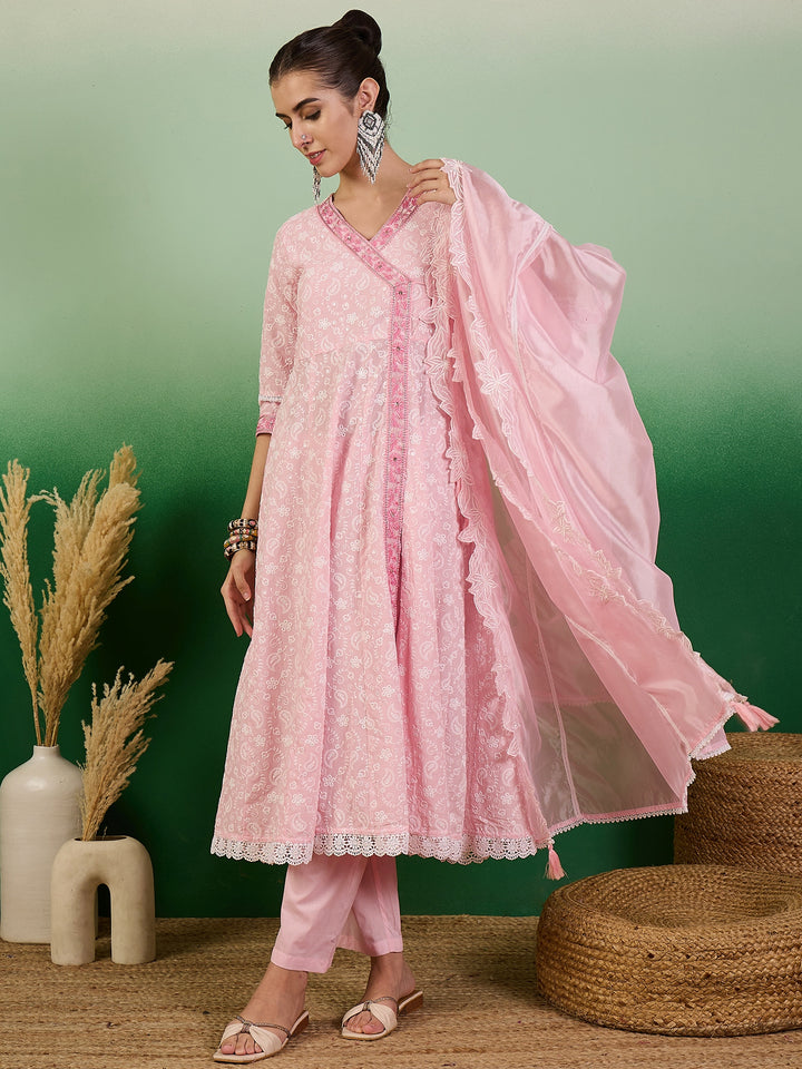 Cotton Salwar Kameez | Stunning Embroidery & Lace Detailing for Festive Wear