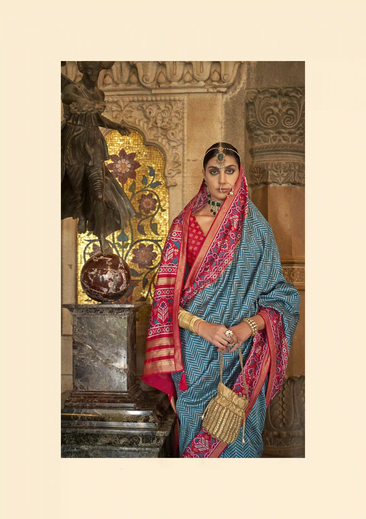 Elegant S-V-P Silk Saree with Banarasi Silk | Designer Weaving for Weddings & Special Events