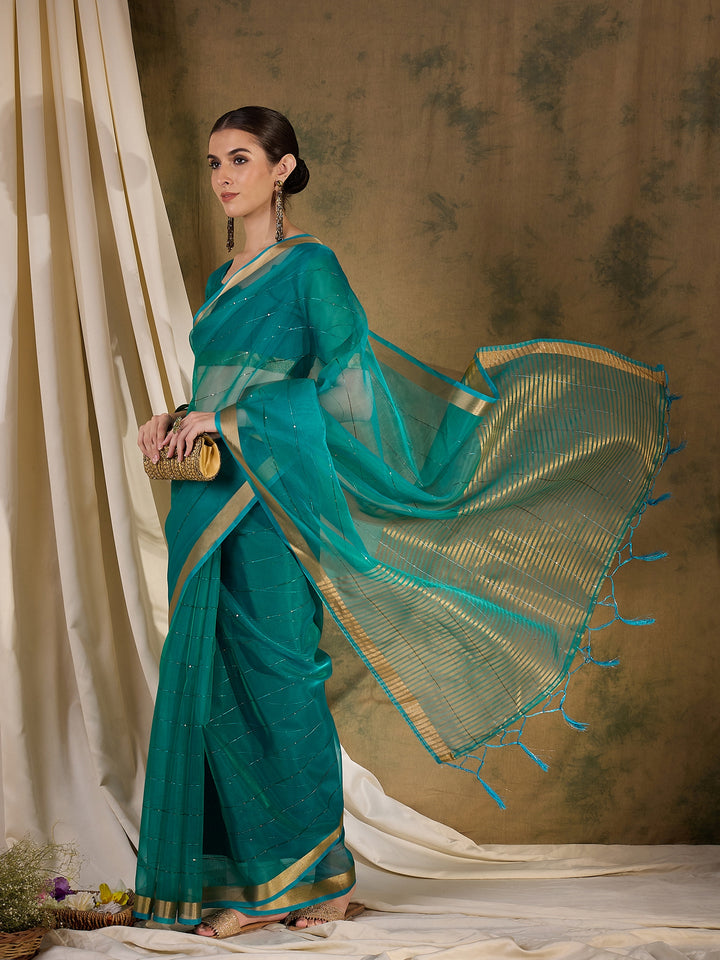 Radiant Organza Silk Saree with | Elegance Redefined for Weddings