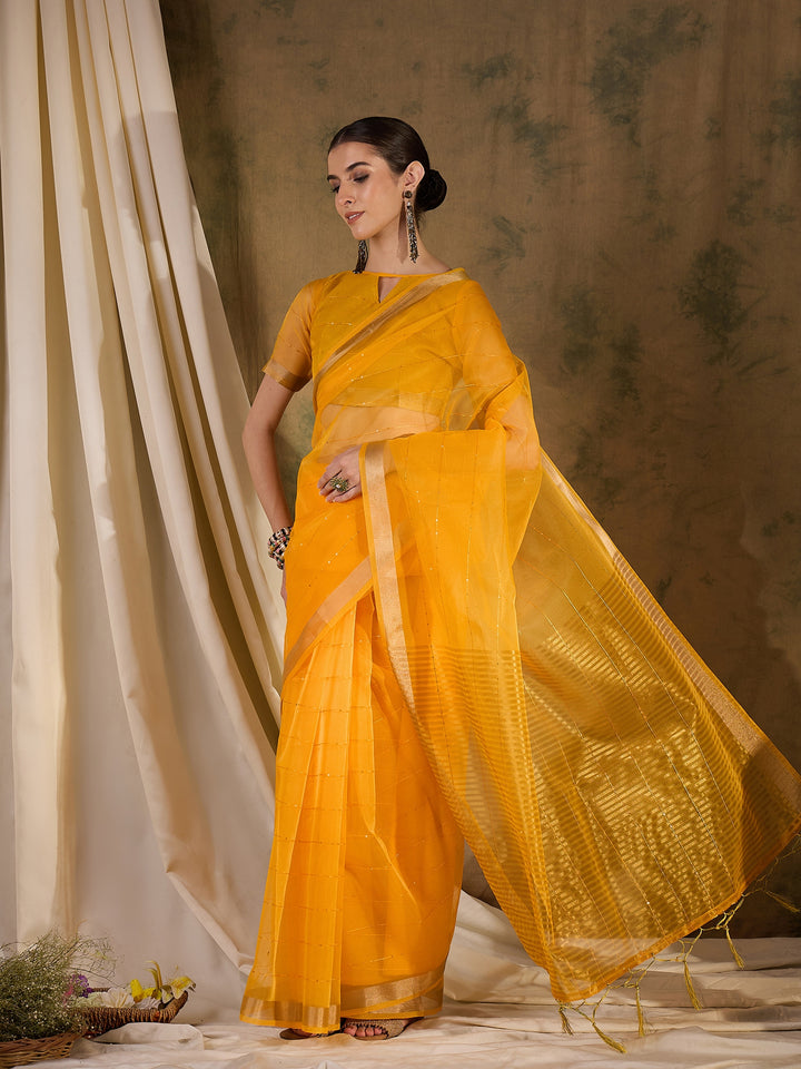 Radiant Organza Silk Saree with | Elegance Redefined for Weddings