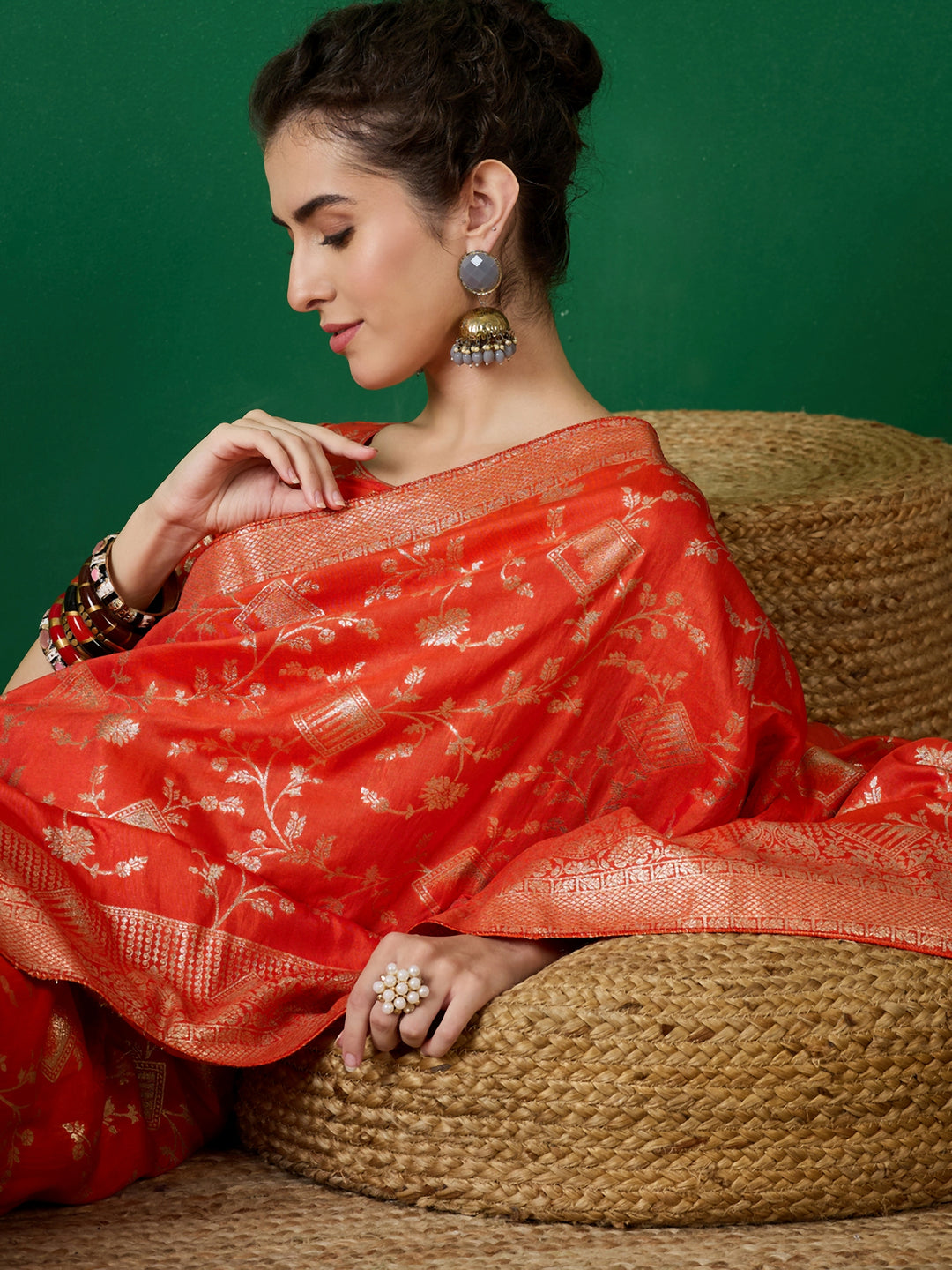 Sophisticated Staple Dola Cotton Saree with | A Graceful Addition to Your Wardrobe