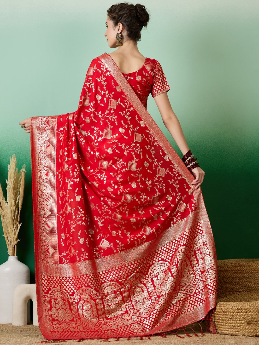 Sophisticated Staple Dola Cotton Saree with | A Graceful Addition to Your Wardrobe