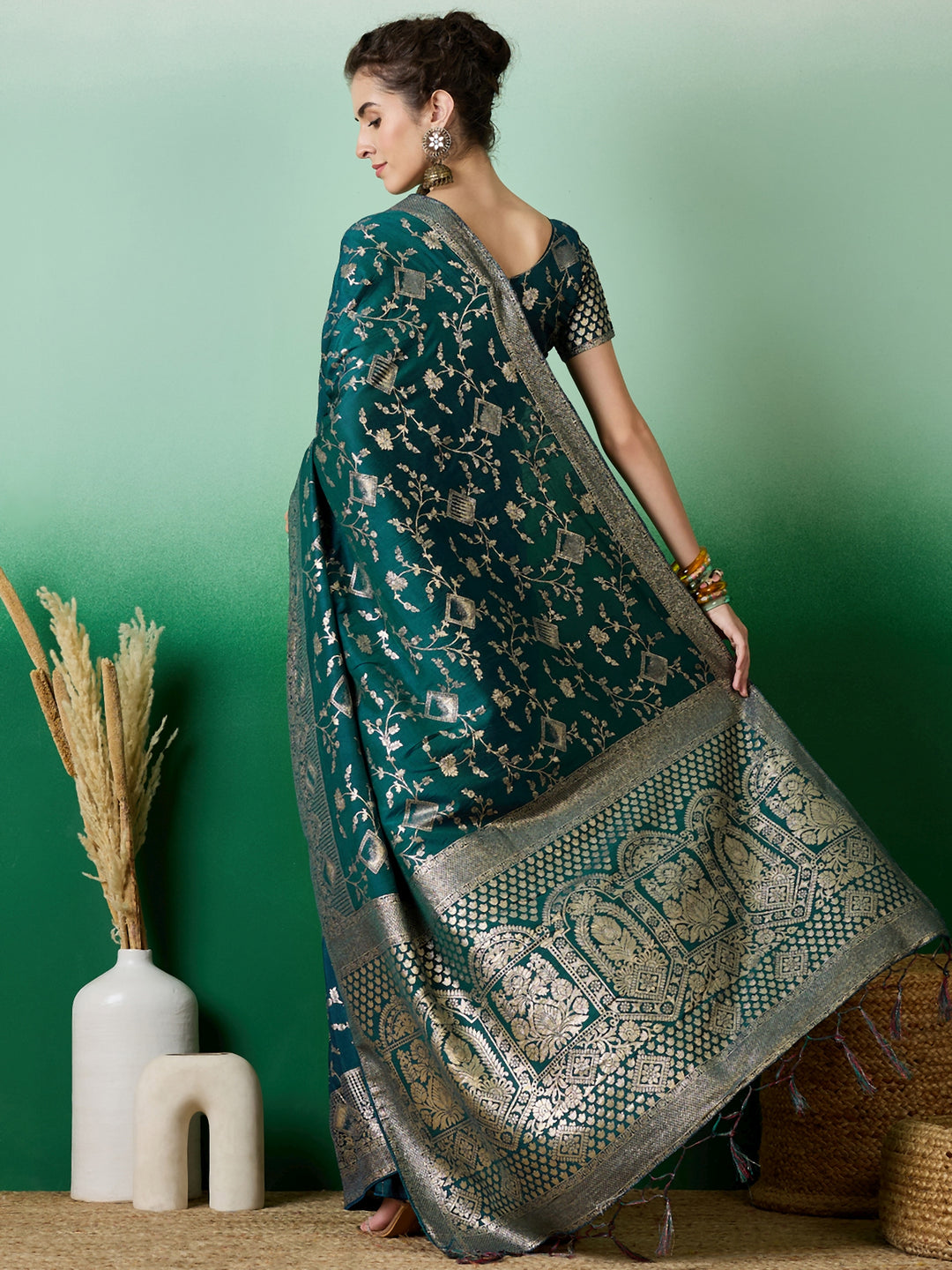 Sophisticated Staple Dola Cotton Saree with | A Graceful Addition to Your Wardrobe