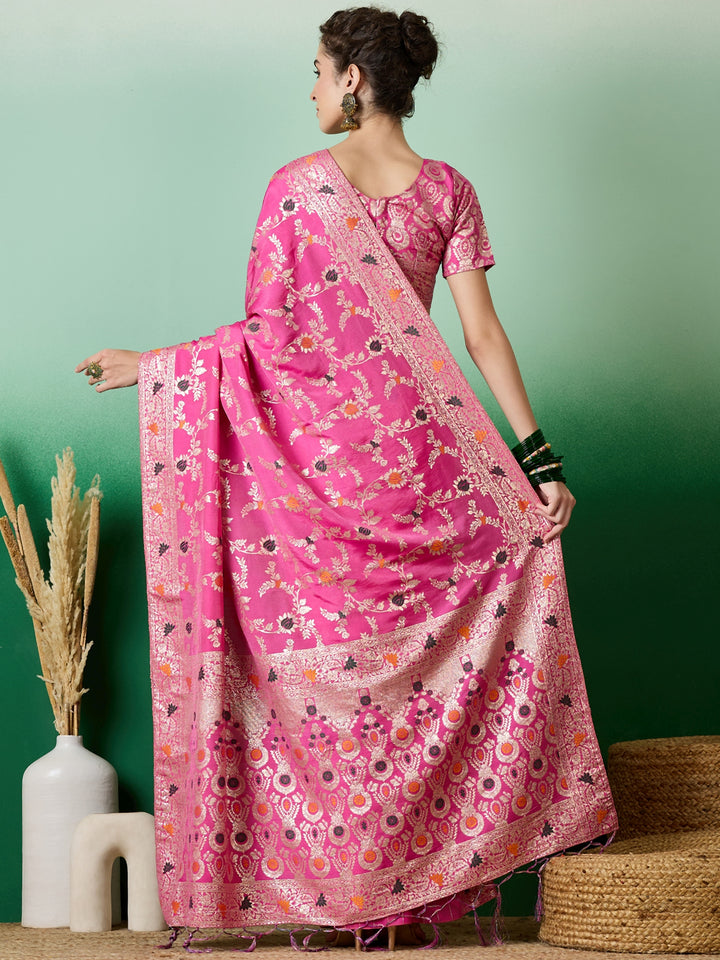 Designer Staple Dola Cotton Saree | Wevon Meenakari Work for Parties