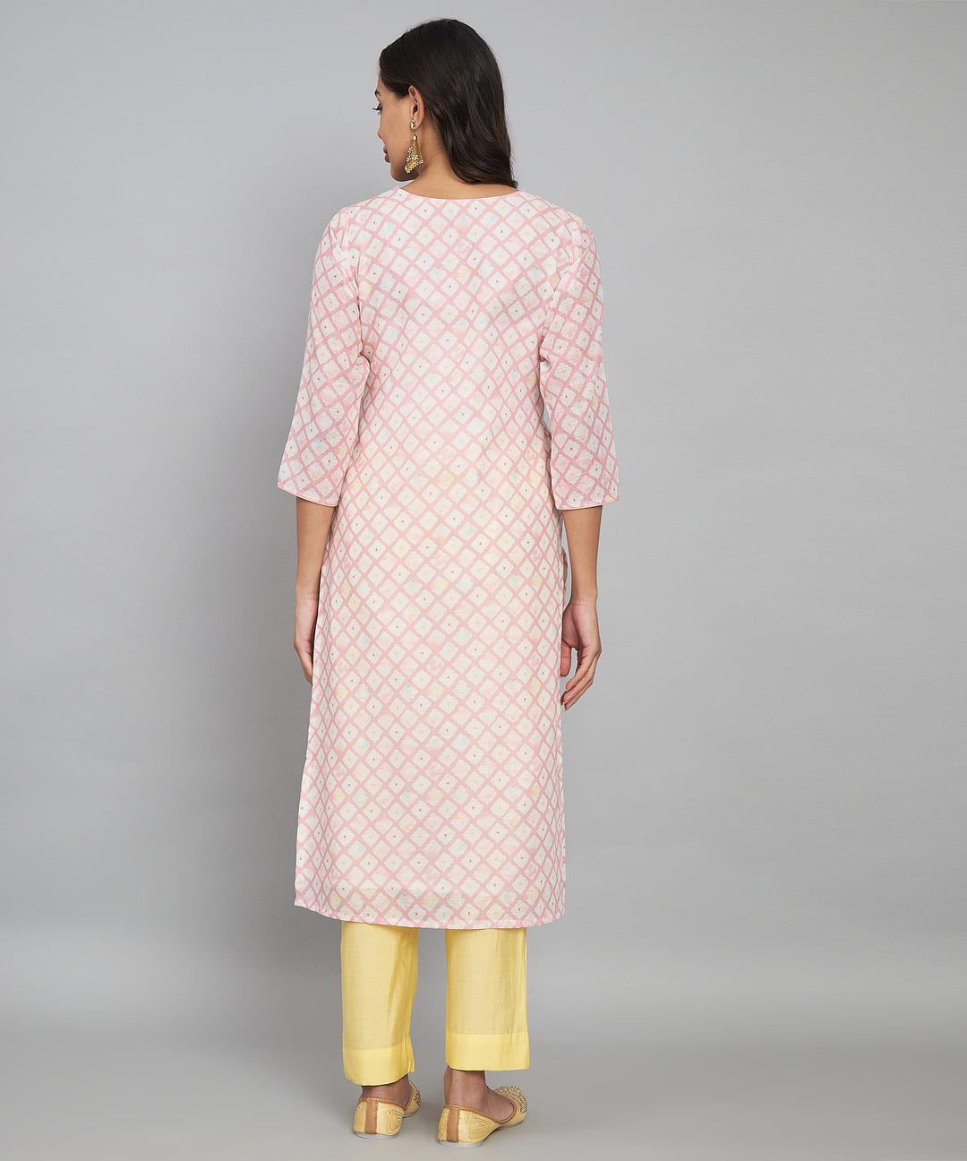 Elegant Pink Linen Kurti | Designer Printed Ethnic Wear for Women