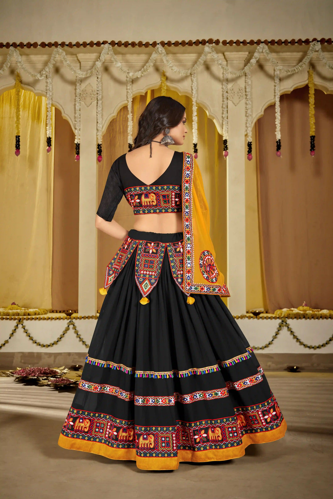 Georgette Mirror Work Lehenga | Elegant Bridal Wear for Weddings & Events