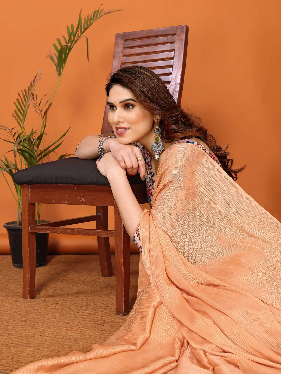 Elegant Polyester Zari Banglori Saree | Solid and Digital Printed Party Look