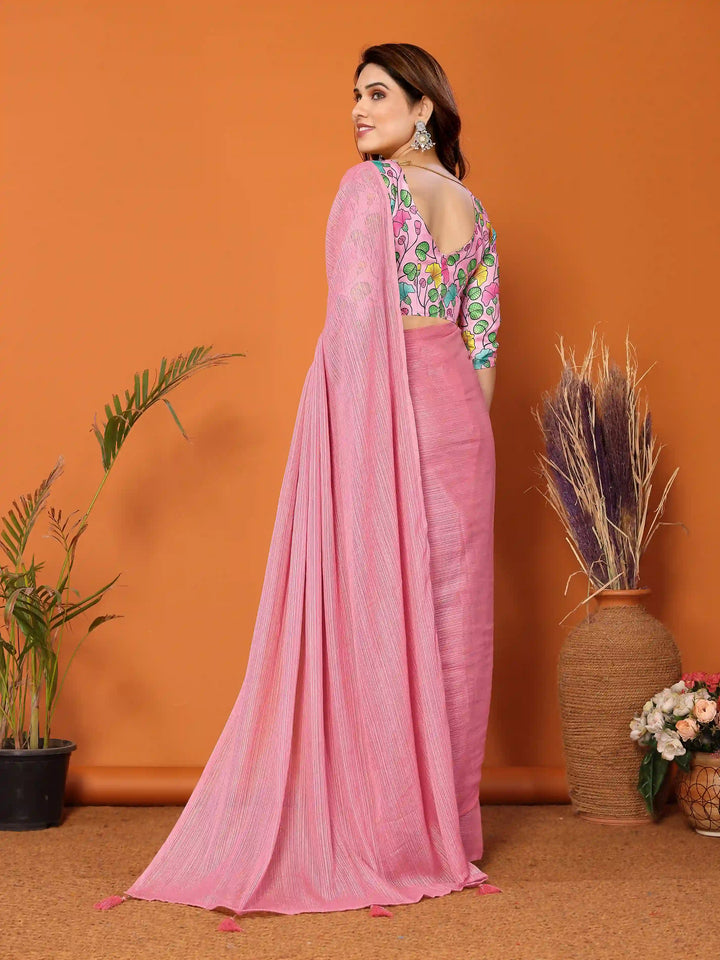 Elegant Polyester Zari Banglori Saree | Solid and Digital Printed Party Look