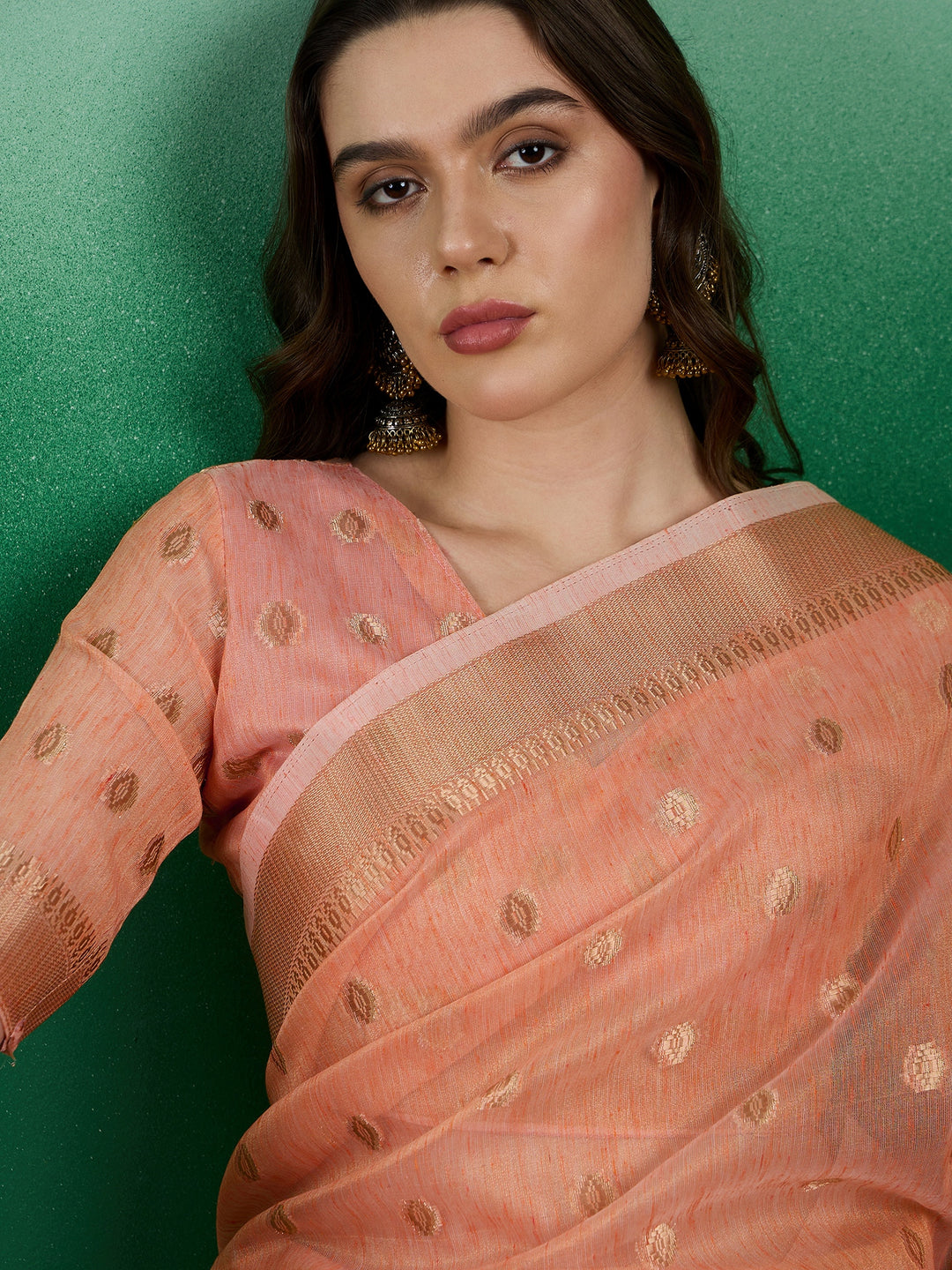 Designer Khadi Organza Saree | Wevon Jacquard Party Wear Saree