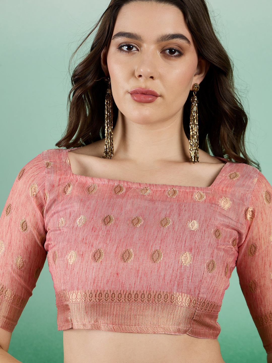 Designer Khadi Organza Saree | Wevon Jacquard Party Wear Saree
