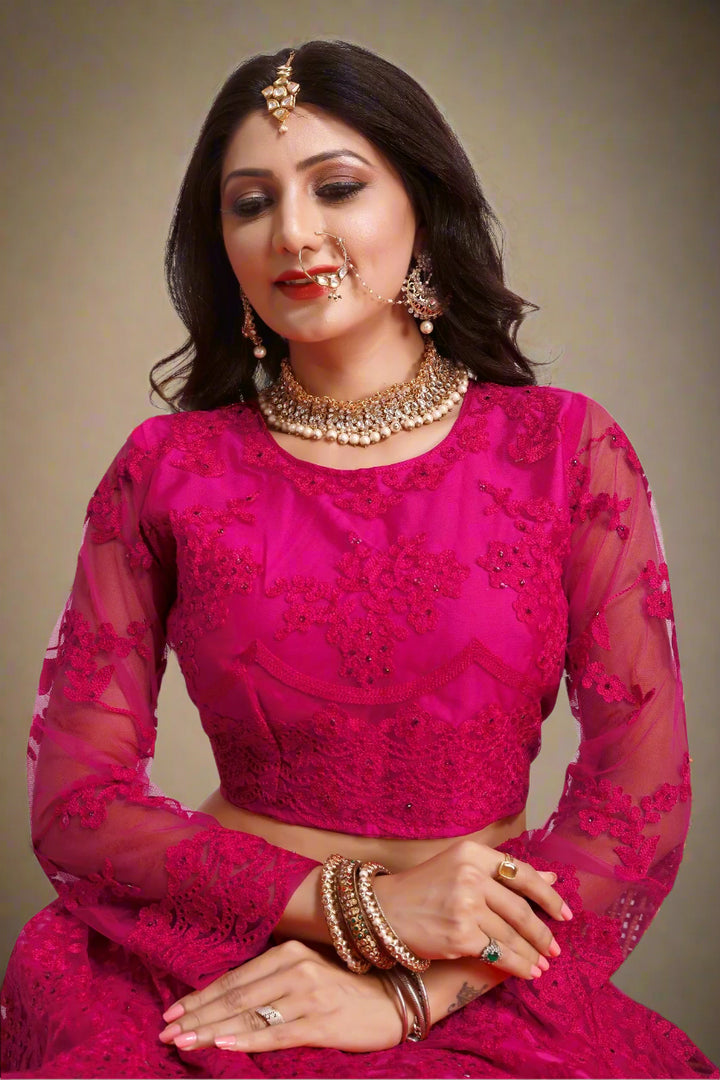 Breathtaking Net Lehenga with Dupatta | Perfect for Weddings and Celebrations