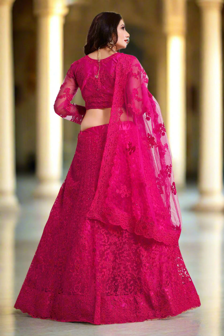 Breathtaking Net Lehenga with Dupatta | Perfect for Weddings and Celebrations