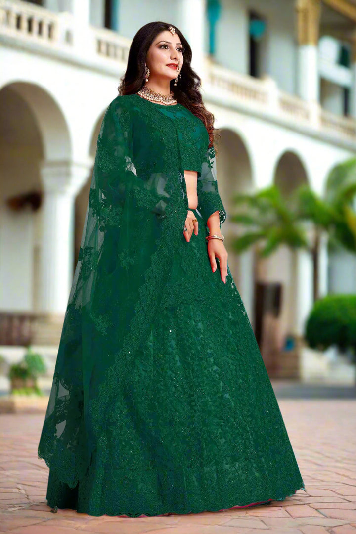 Breathtaking Net Lehenga with Dupatta | Perfect for Weddings and Celebrations