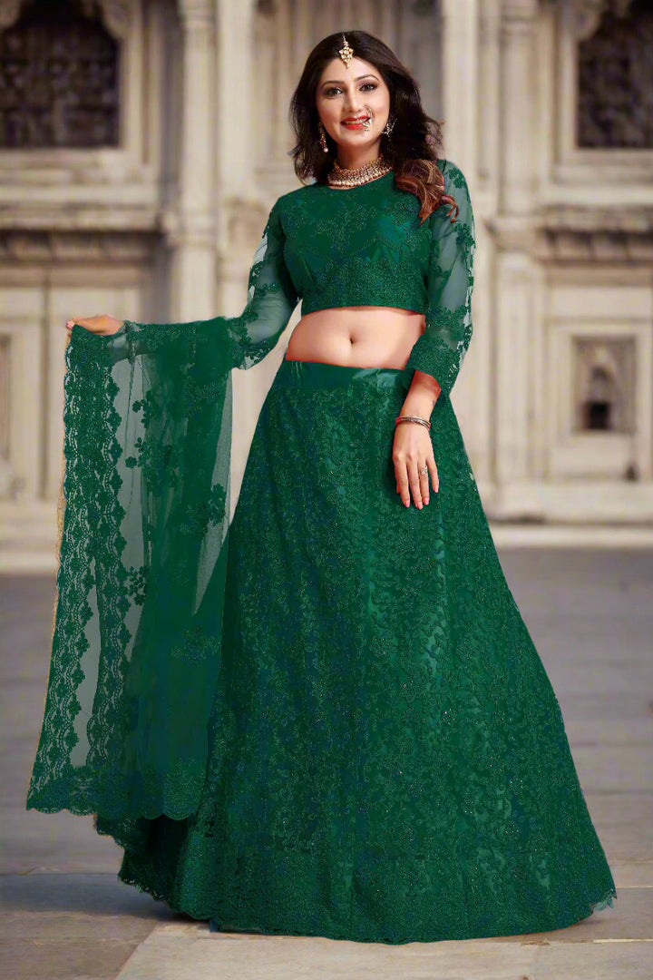 Breathtaking Net Lehenga with Dupatta | Perfect for Weddings and Celebrations