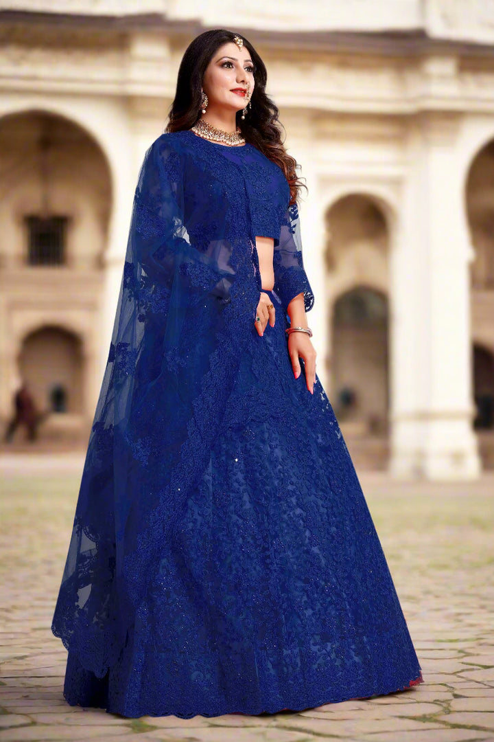 Breathtaking Net Lehenga with Dupatta | Perfect for Weddings and Celebrations